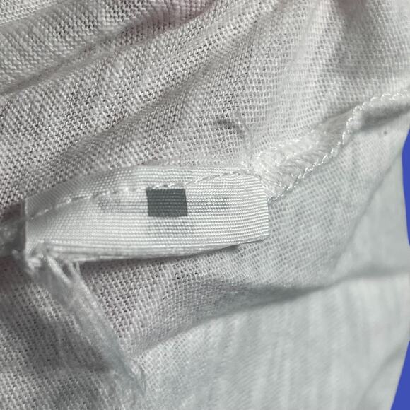 VTG 90s Y2K Abercrombie & Fitch Thin Burn Out T Shirt Women Sz M White 92 Sequin - Picture 6 of 6